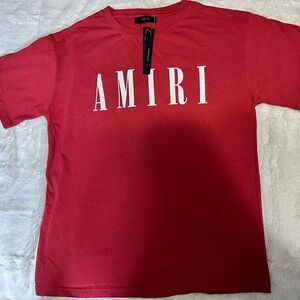 Amiri Red T-Shirt with Logo